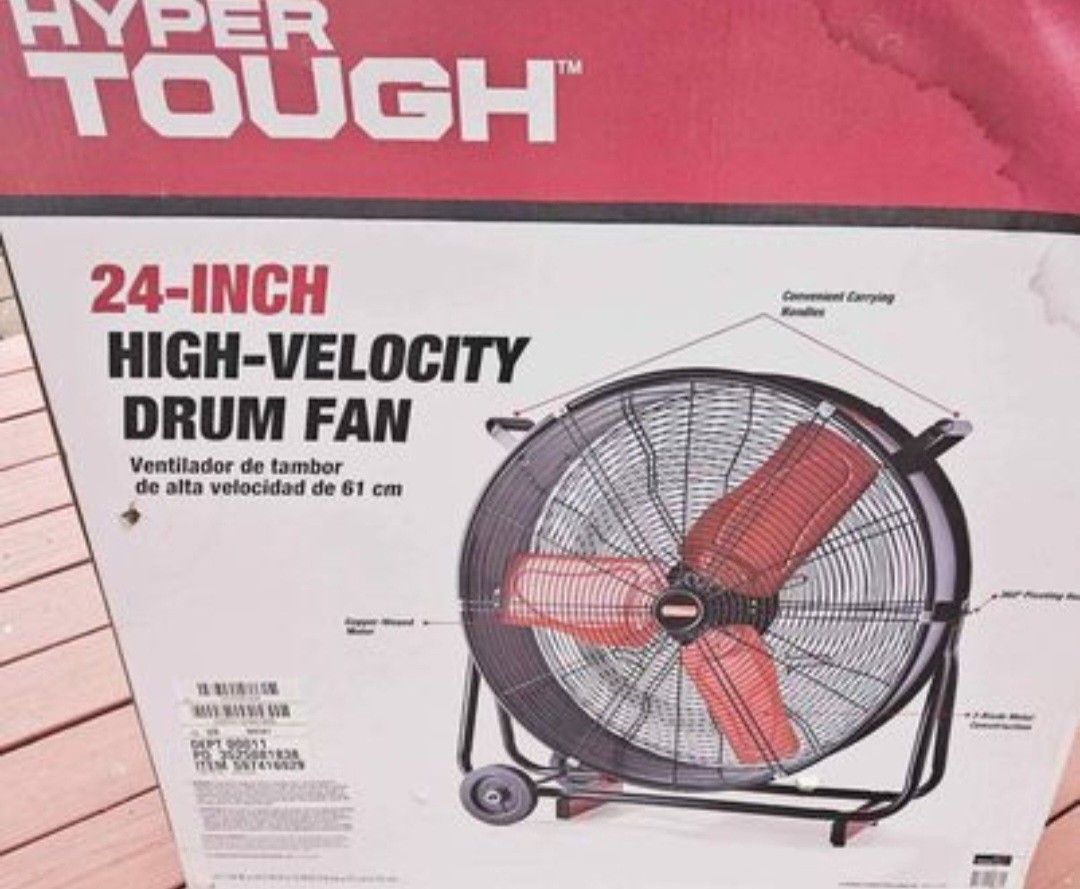 Hyper Tough High Velocity Tilted Drum Fan, 24inches