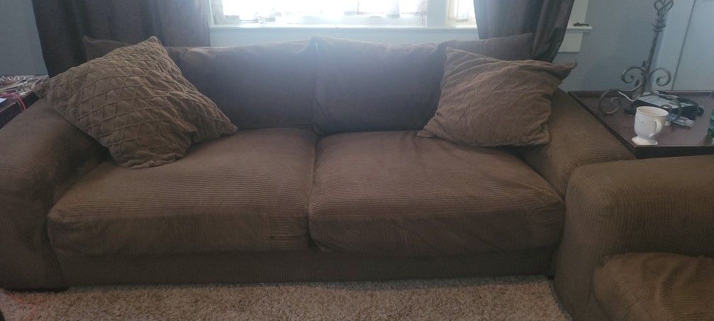 Corduroy Couch And Love Seat 
