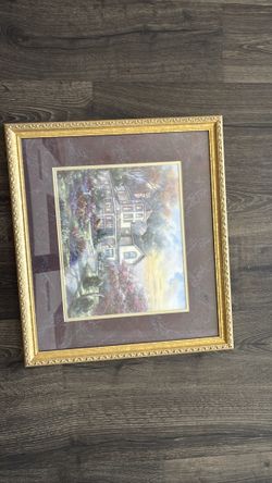 Framed art print titled ‘A Country Welcome’ by artist Carl Valente