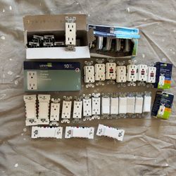 Enchufes  apagadores y GFCI nuevos pero no tienen caja