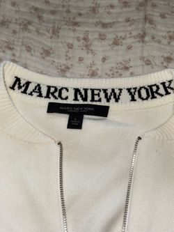 Heavy white zip up sweater