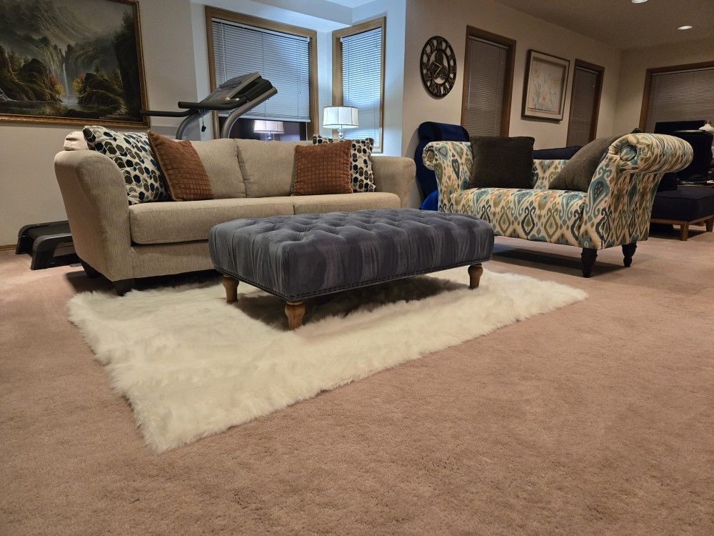 Living Room Set – Sofa, Settee, & Ottoman – $575 or Sold Separately