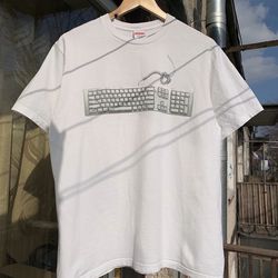 Supreme Men’s size XL keyboard T shirt white Tee SS19 rare team merch
