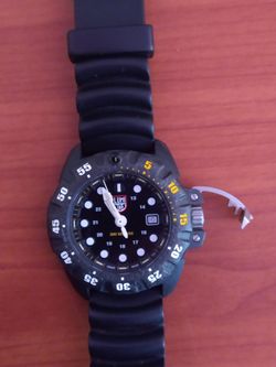 Luminox Scott Cassell Deep Black Dial Men's Watch 1550 Save the Sea Wolves