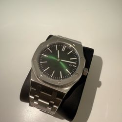 Men Luxury Watch Dark Green And Silver Automatic