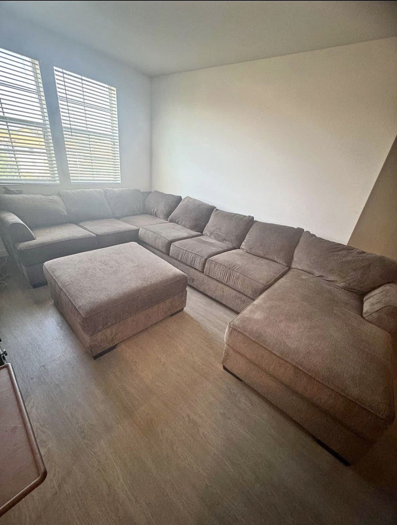 Large Sectional Couch and Ottoman