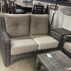 Wicker Patio Love Seat