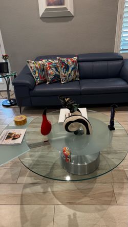 Glass coffee table