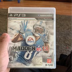 Semi Used PS3 Madden NFL 13 Excellent Conditions Game.