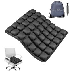 Portable & Inflatable Travel Seat Cushion for Car Seat, Office Chairs, & Wheelchair (42 Air Bag with Air Pump and Storage Bag)