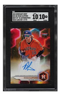 2023 Bowman’s Best Ryan Clifford Gold Lava Auto #37/75 SGC Gem Mint 10