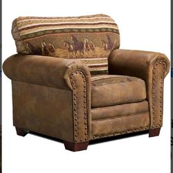 Brand New Big Leather Horse Chair