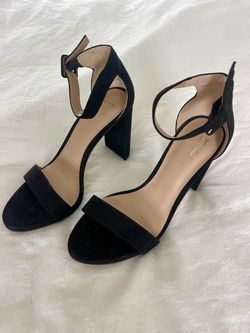 Mix No. 6 Black Ankle-Strap Block Heels like new