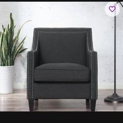 Grey Silver Studded Chair