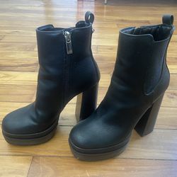 Black High Heel Boots 