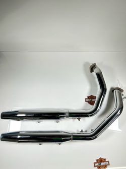 2005 Harley-Davidson Sportster XL1200C OEM Exhaust Mufflers Pipes Chrome. FREE SHIPPING. SM9KNT0431