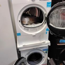 24" New Scratch And Dent Ventless Front Load Washer And Dryer Set With WARRANTY 