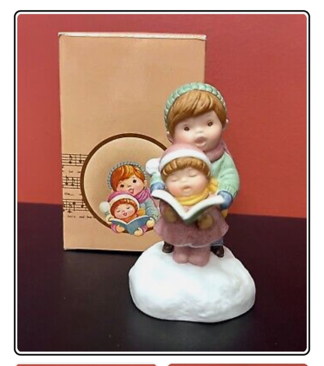 Vintage 1985 Avon Joy To The World Musical Porcelain Figurine