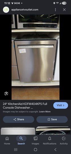 Brand new KitchenAid KDFM404KPS is a 24-inch front-control built-in dishwasher known for its massive 7.25 cu. ft. MaxTub capacity, 44 dBA noise level,