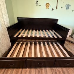 Trundle Bed - Twin Size - Mocha