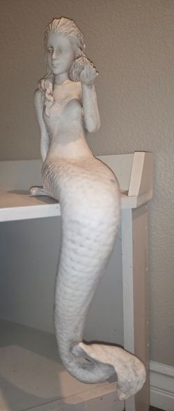Large 26" Mermaid Shelf Sitter Statue – Coastal Decor