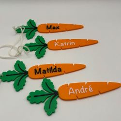 Custom Carrot Name Tags For Easter 