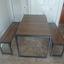 Kitchen Table W/bench Seats