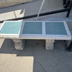 Cement Garden Bench