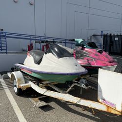 Two custom Sea-Doos & Trailer 