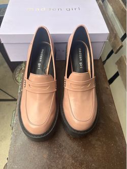 madden girl blush pink loafers size 7.5 worn once