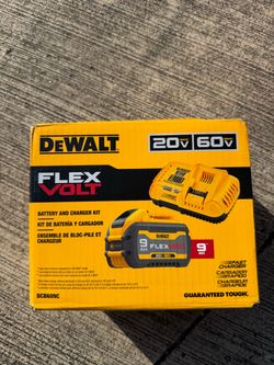 Dewalt DCB609C – 9Ah FLEXVOLT battery + Fast Charger — $200