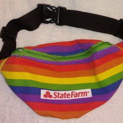 32 inch State Farm Rainbow Fanny Pack 

