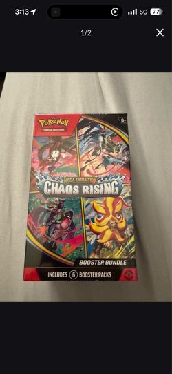 Pokemon TCG Mega Evolution Chaos Rising Booster Bundle - 6 Packs - Sealed