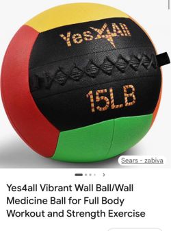Yes4all Vibrant Wall Ball/Wall Medicine Ball for Full Body Workout and Strength Exercise