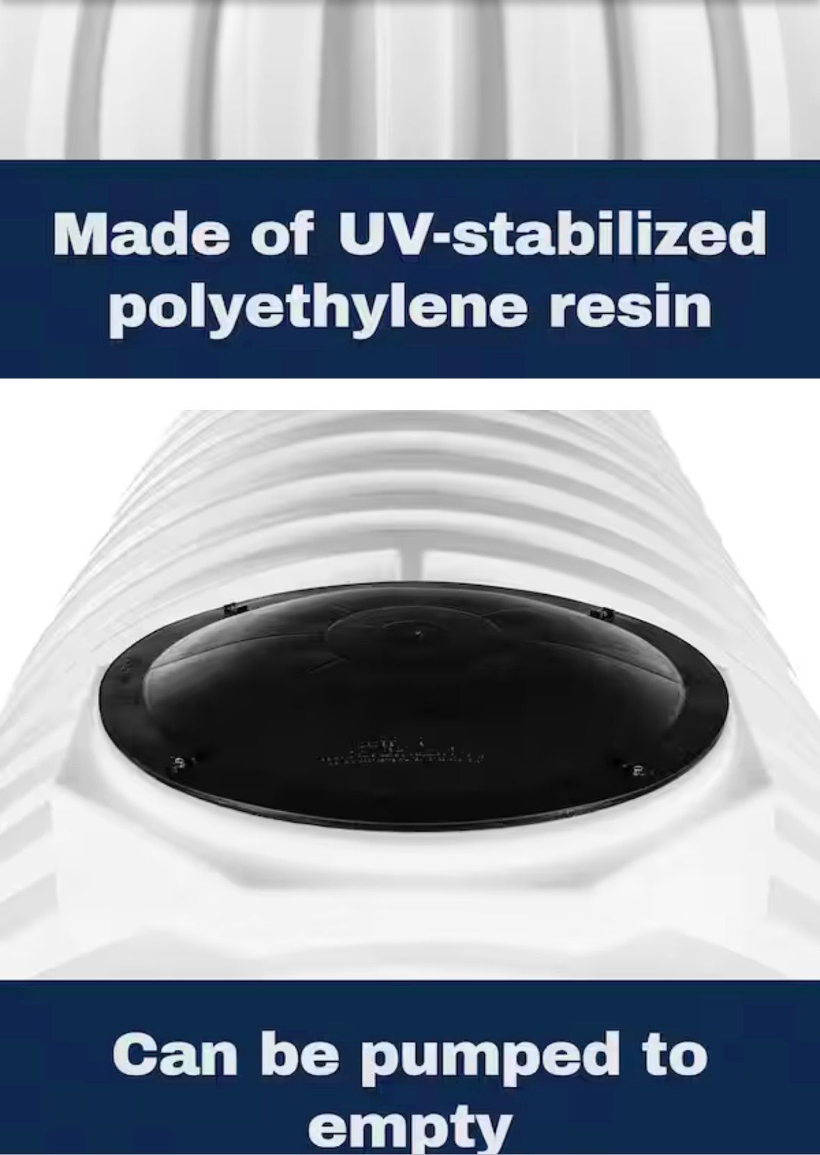 VPC 1700 Gal. White Polyethylene Single Compartment Underground Cistern Water Tank