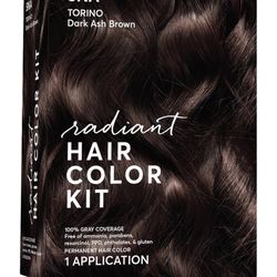 Madison Reed Radiant Hair Color Kit, Dark Ash Brown for 100% Gray Coverage, Ammonia-Free, 5NA Torino Brown, Permanent Hair Dye,