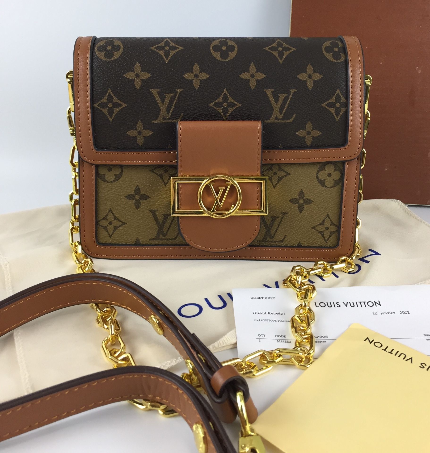 Louis Vuitton bag colorful old flower bag brown ladies bag crossbody