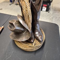 Western Boots Sculpture Statue 