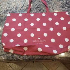 Kate Spade Shopper Tote-Pink Dotted Canvas New in Bag