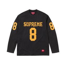Supreme Black Affiliated 8 L/S Football Top 