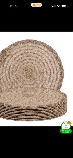 40 pcs  Set Of 15 Inch Round Bohemian Style Placemats. Non-Slip, Heat-Resistant, Table Mats,