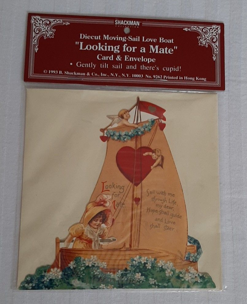 3D Valentine Card Vintage Diecut
