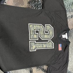 NFL Dallas Cowboys M medium Salute To Service Ezekiel Elliott Jersey #21 camo