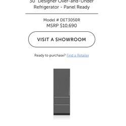 Brand New 30” Panel-Ready Sub-Zero Refrigerator – $4,500 (MSRP $10,690)