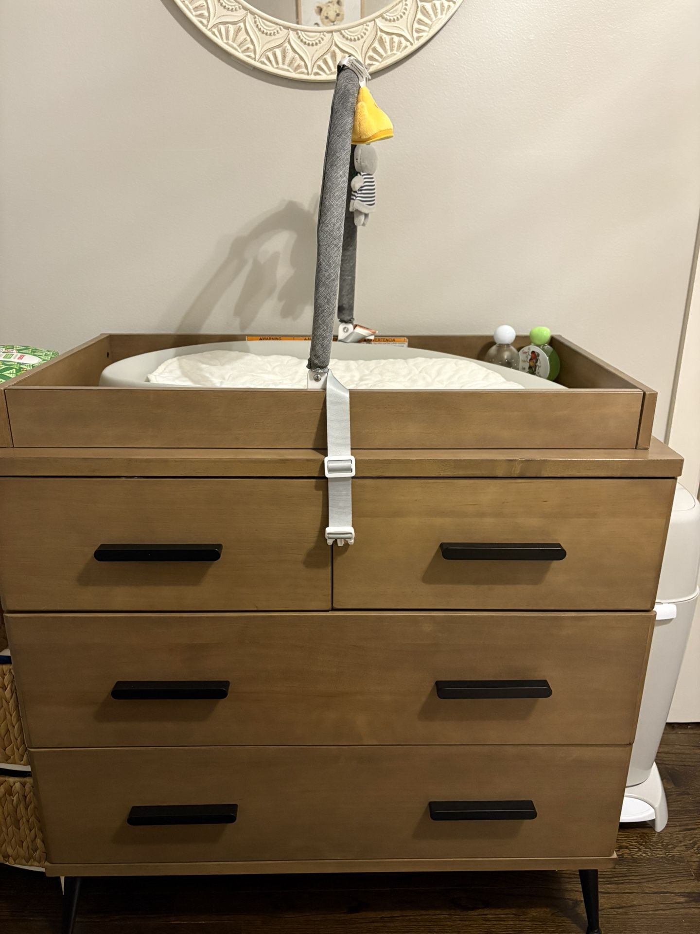 Dresser with changing table and pad