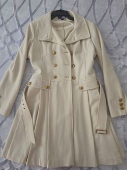 bebe Y2K Vintage Military Wool Blend Double Breasted Coat, Size M