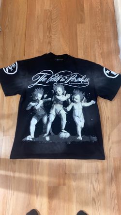 Hellstar The Path to Paradise Men's Graphic Print Black T-Shirt Short Sleeve size m