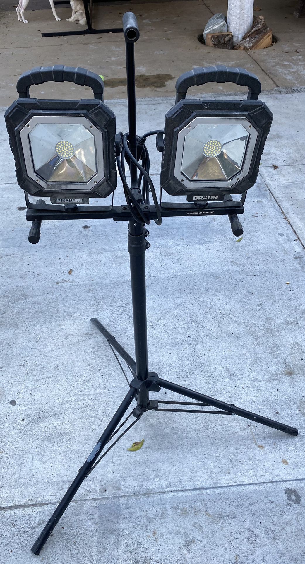 BRAUN 4500 Lumen Dual-Head LED Work Light Detachable Work Light