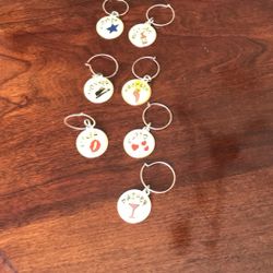 Silver Plated Christmas Wine Charms