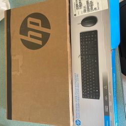 HP laptop + keyboard